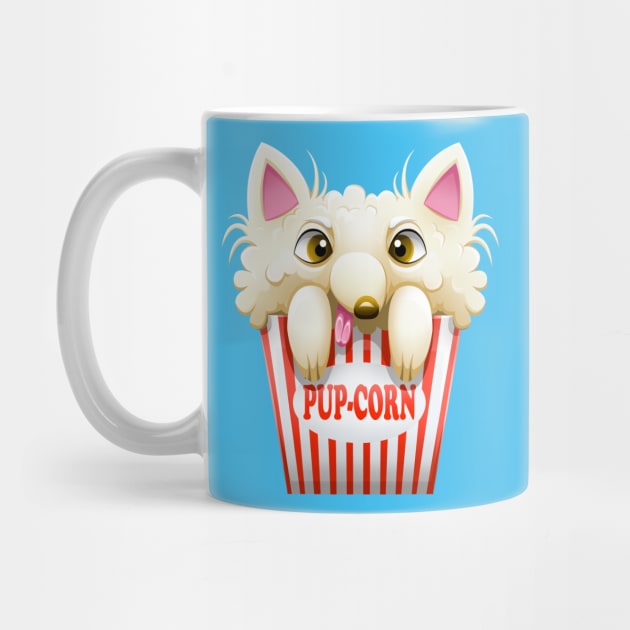 Pup-corn - Popcorn Dog by Art by Angele G